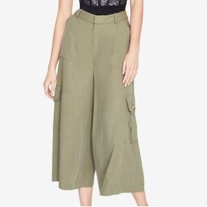 RACHEL Rachel Roy Green Cargo Culotte Pants